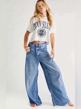 We The Free OLD WEST Slouchy High Rise Wide Leg Jeans• size 33🔥